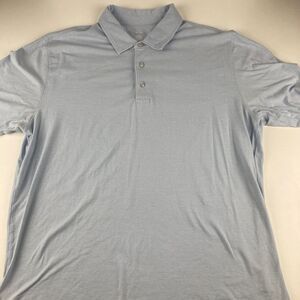 Alan Paine Polo Shirt Mens XL Blue Stripe Pima Cotton Stretch England Golf
